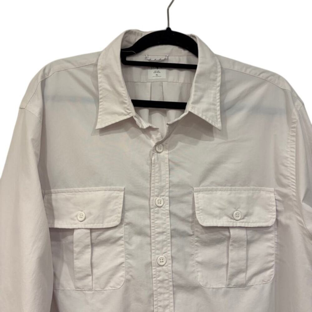 J Crew Mens Sun‎ Shirt XL White Long Sleeve Button Up UPF 50 RECENT 2024 - Picture 2 of 9